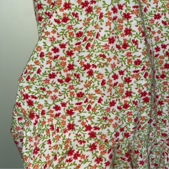 Womens  Y2K Party Girl Summer Floral V-Neck Diagonal Cut Flowy Sleeve stank Top - Picture 2 of 13